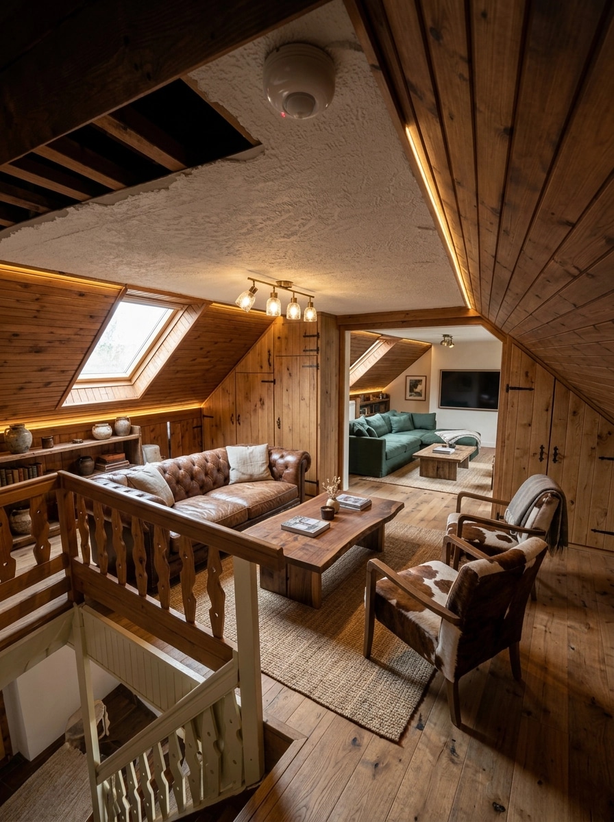 Interior design in Rustic style — Living Room by GenRoom AI