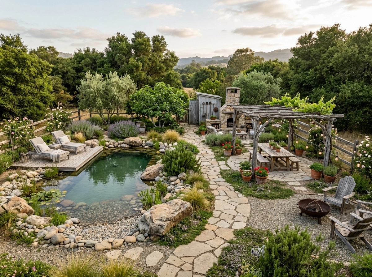 Country Rustic Garden Yard design — yard photo by GenRoom AI