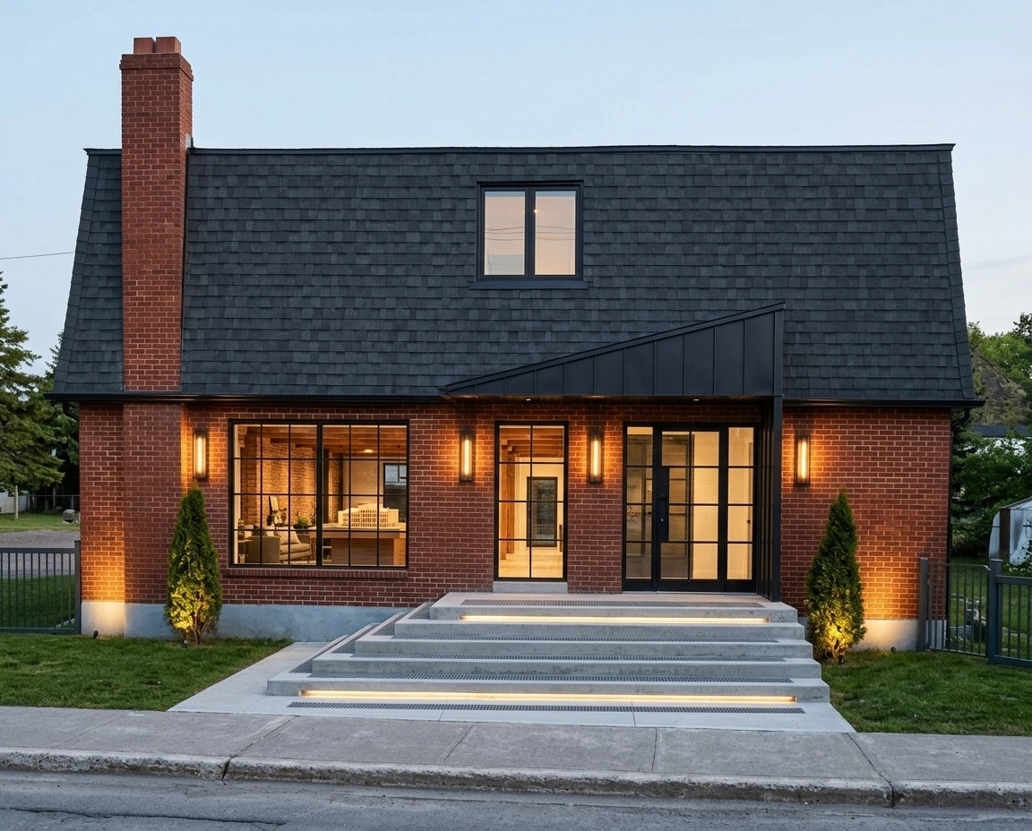 Facade design in Loft Facade style — photo by GenRoom AI
