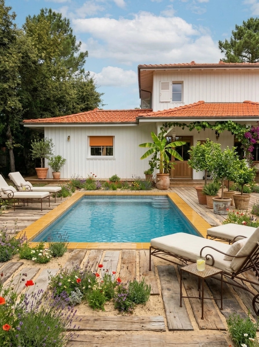 Landscape design in Mediterranean Yard style — Yard by GenRoom AI