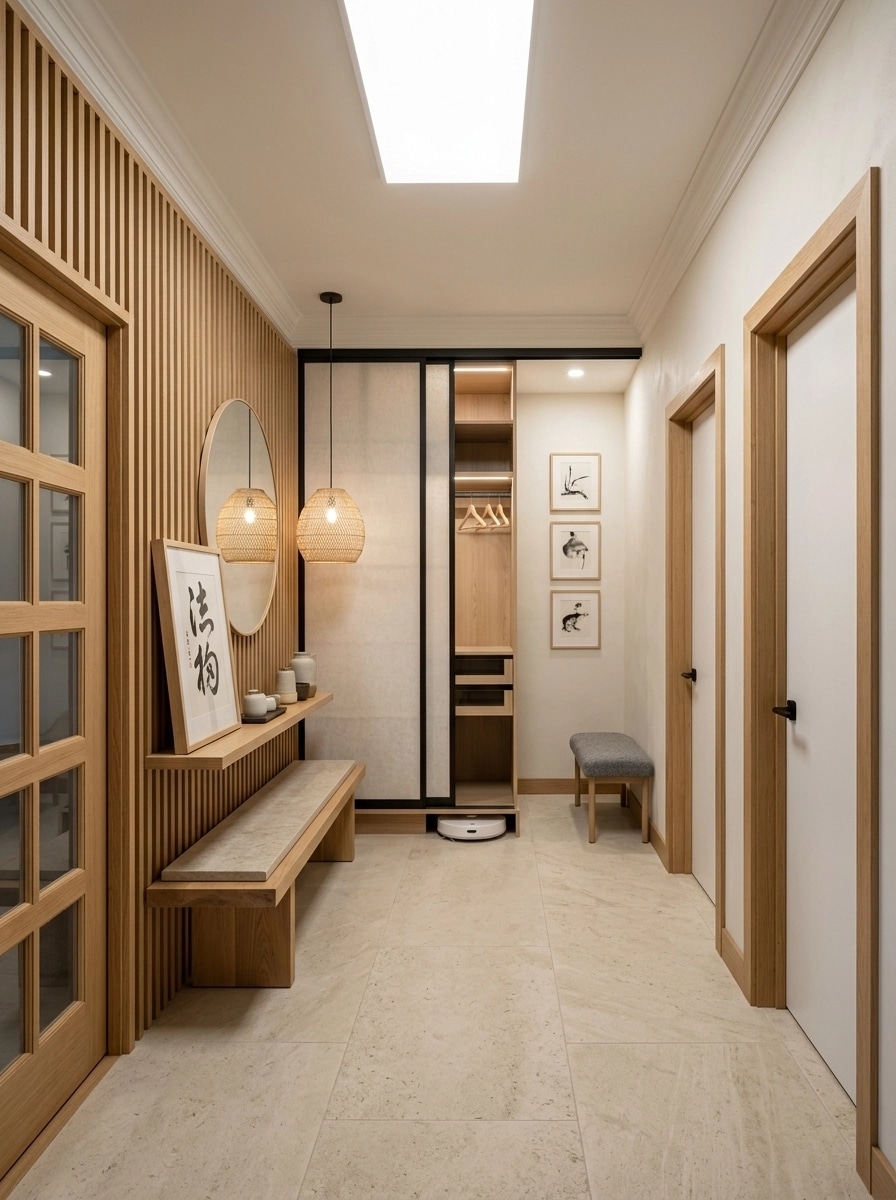 Interior design in Japandi style — Hallway by GenRoom AI