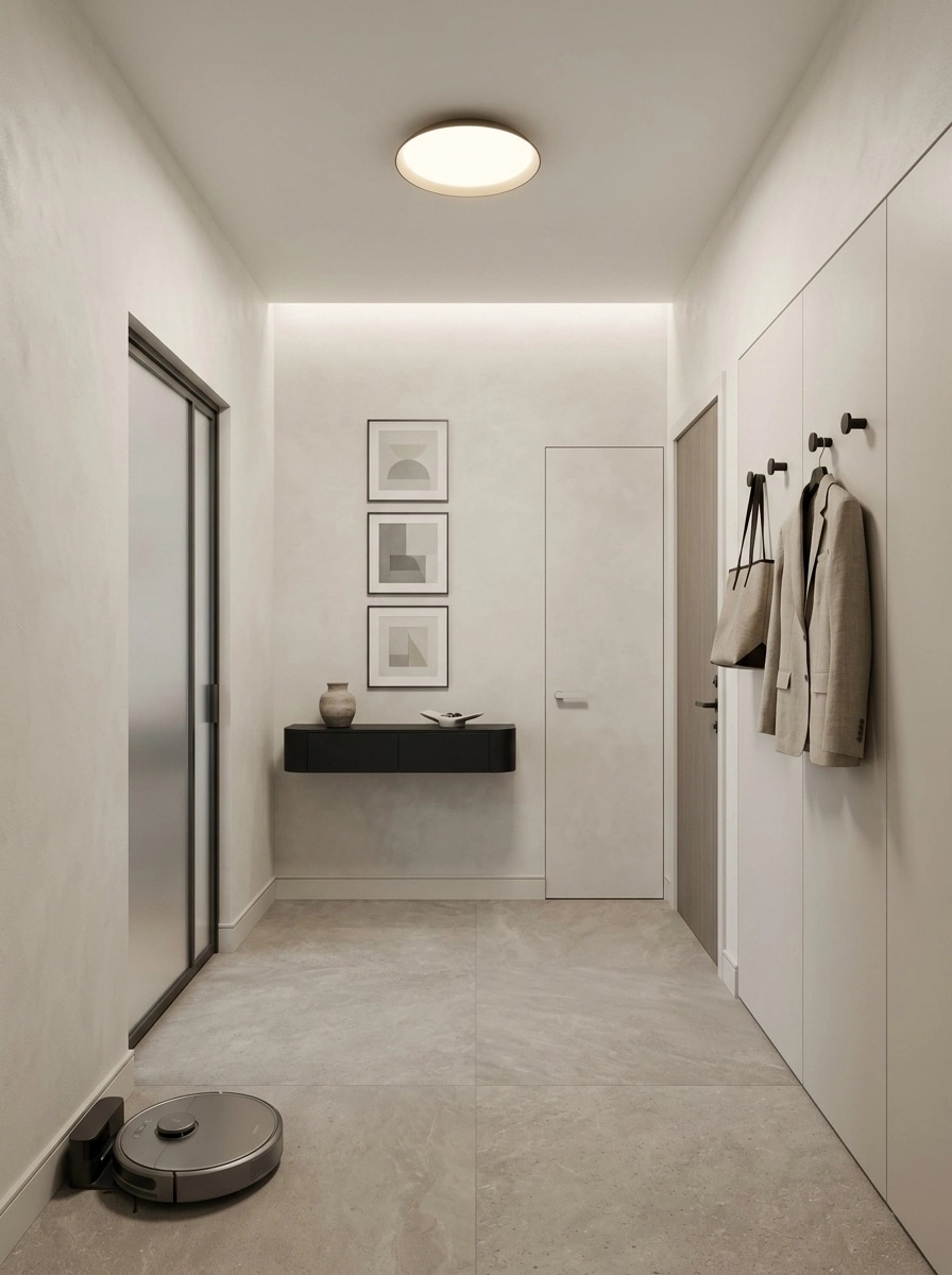 Hallway interior in Minimalism style — photo by GenRoom AI