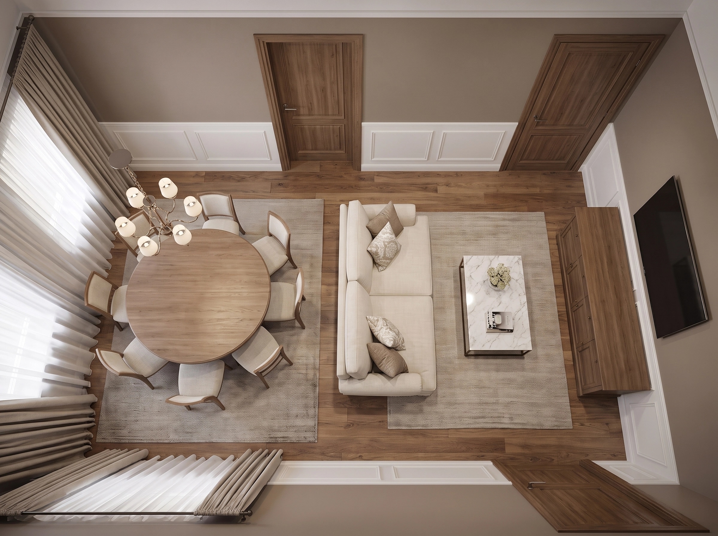 Interior design in Transitional style — Living Room by GenRoom AI