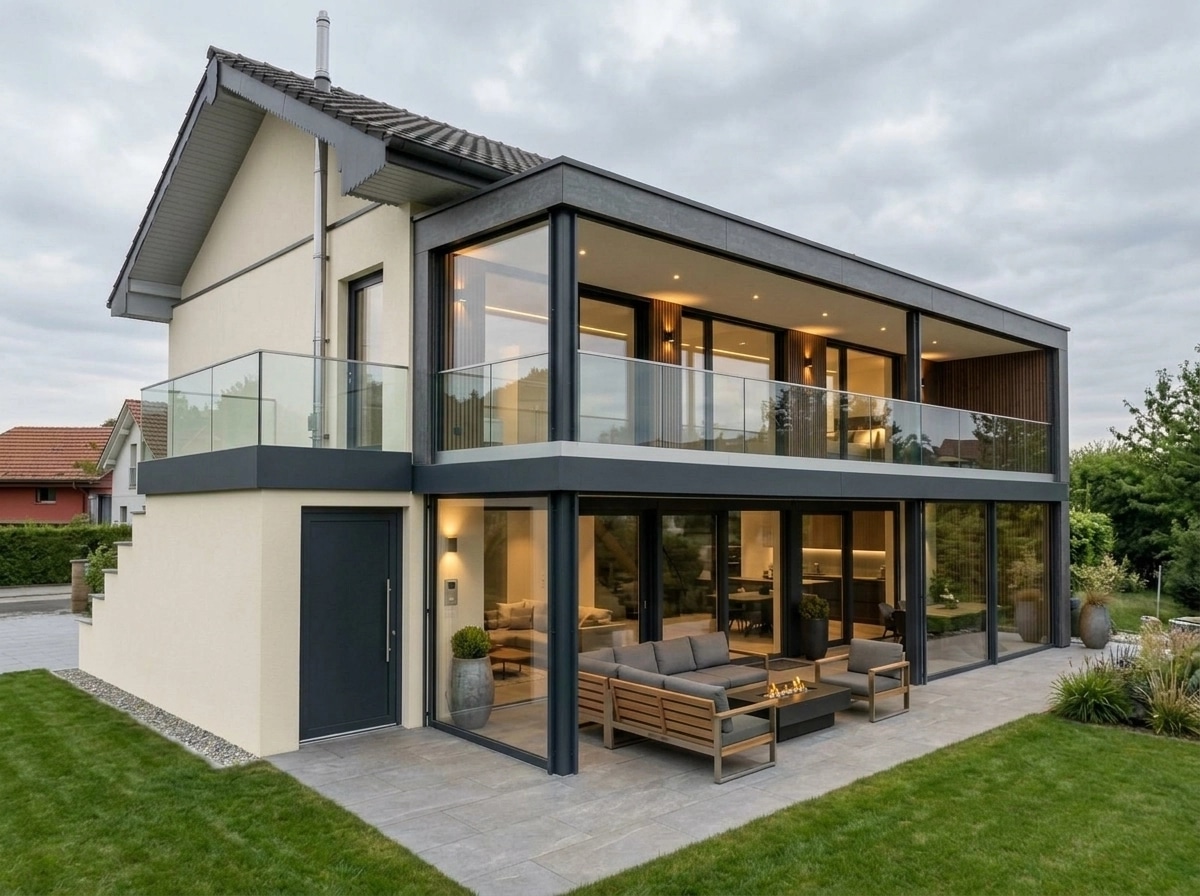 Contemporary Facade Fachada design — facade photo by GenRoom AI