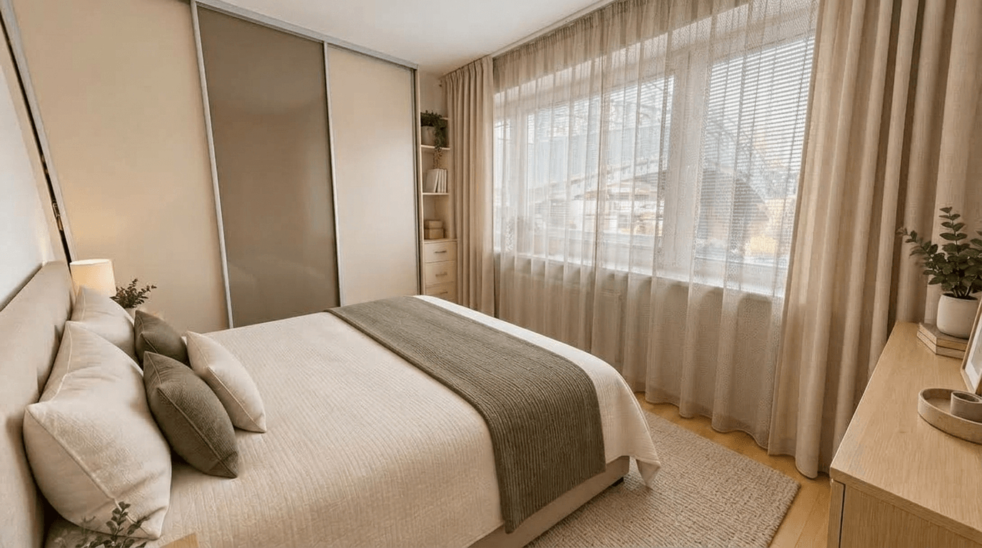 Minimalism Quarto design — interior photo by GenRoom AI