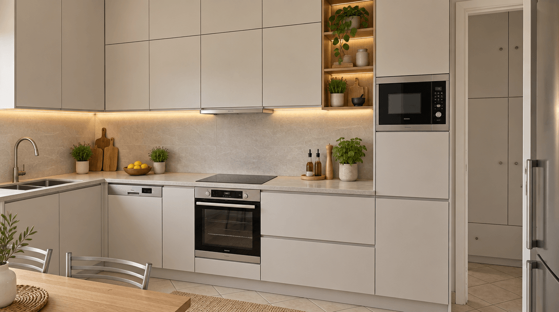 İç mekân tasarımı Contemporary stili — Mutfak GenRoom AI