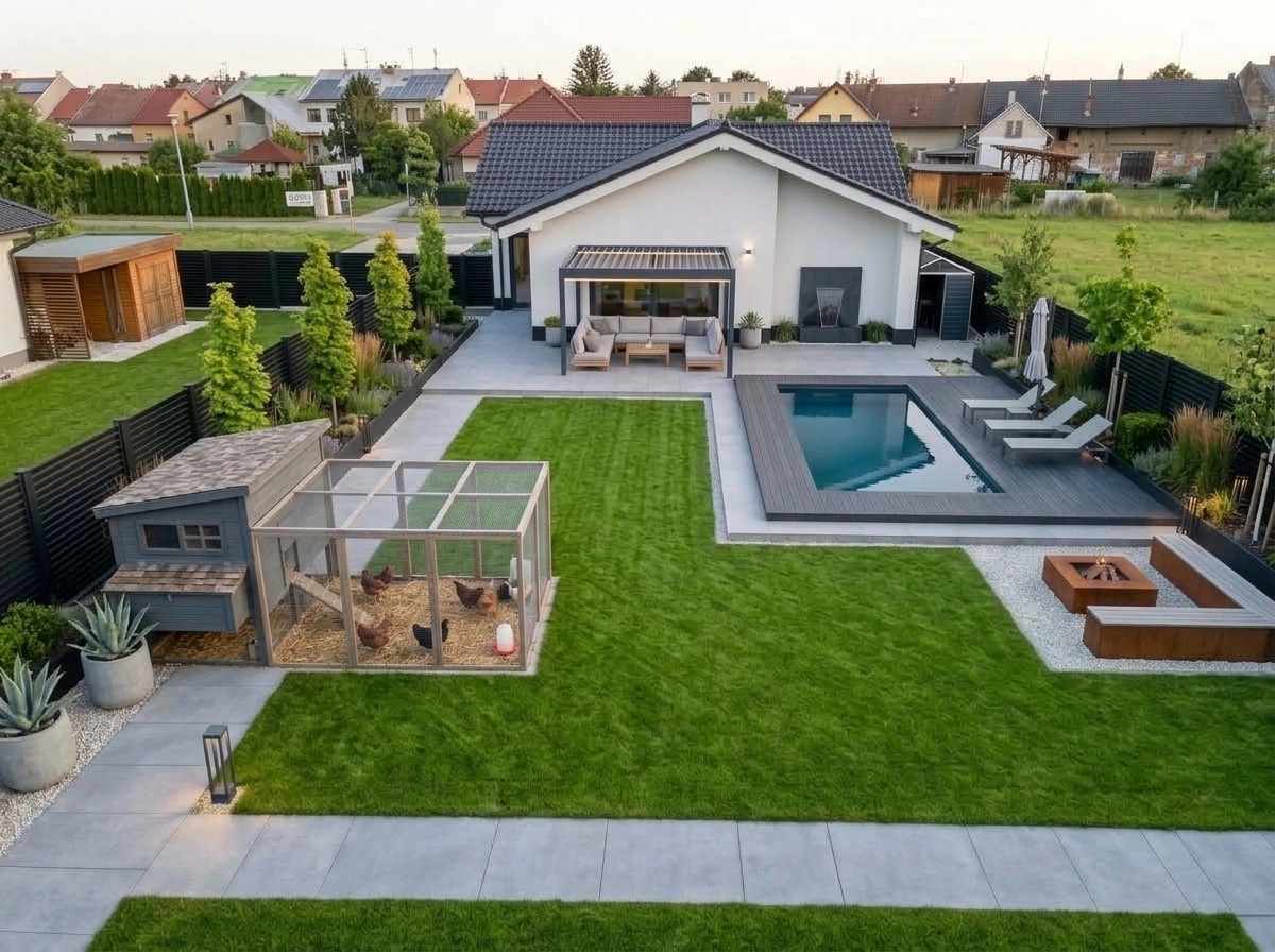 Landscape design in Contemporary Yard style — Yard by GenRoom AI