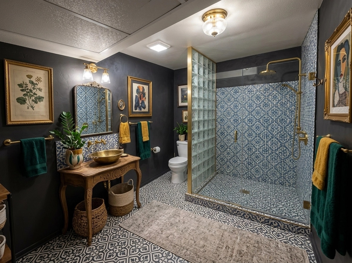 Interior design in Eclectic style — Bathroom by GenRoom AI