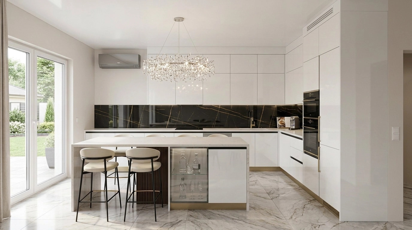 Interior design in Contemporary style — Kitchen by GenRoom AI