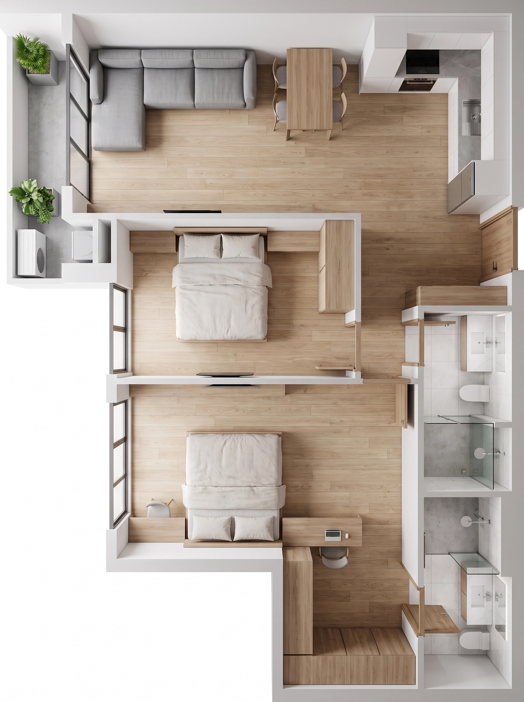 Minimalism Living Room design — interior photo by GenRoom AI