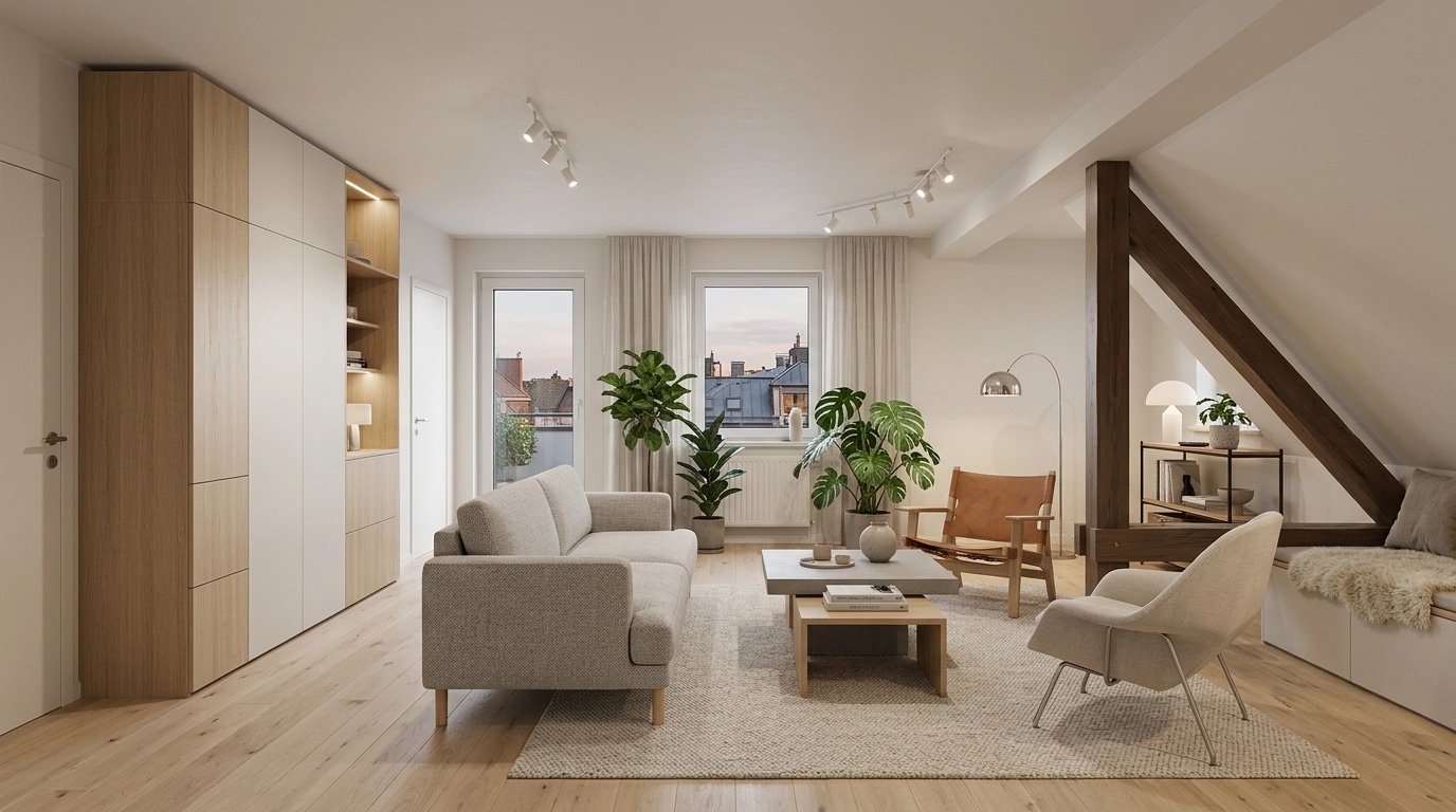 Scandinavian Living Room design — interior photo by GenRoom AI