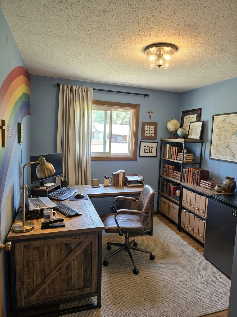 Interior design in Modern Farmhouse style — Office by GenRoom AI