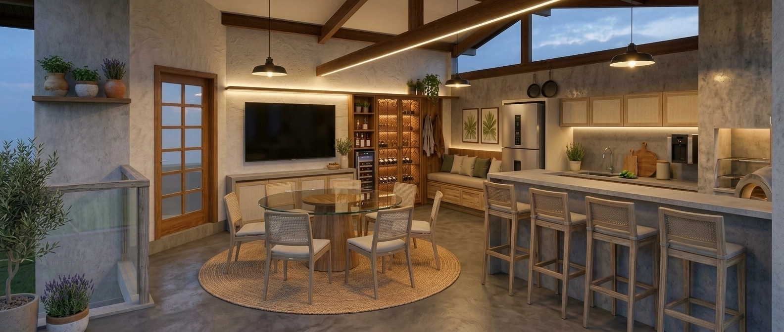 Interior design in Modern Farmhouse style — balcony by GenRoom AI