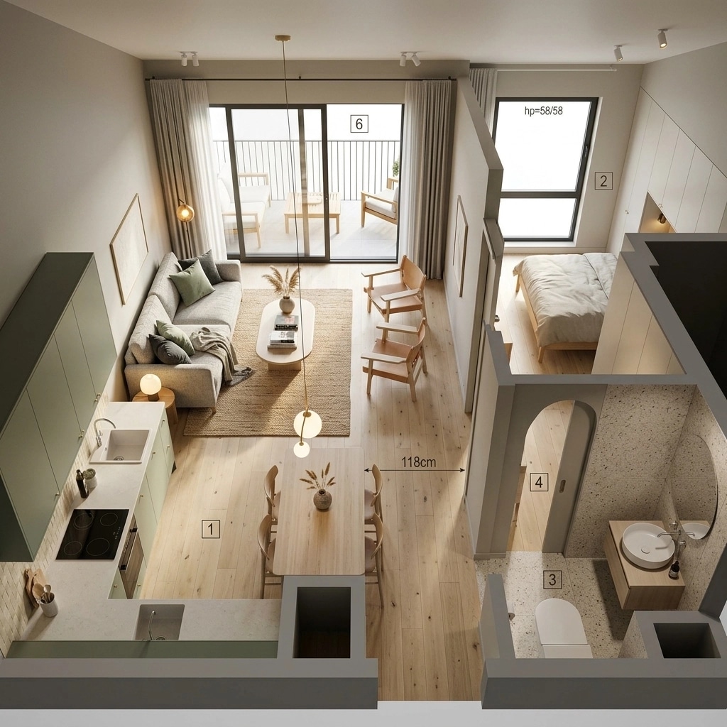 Scandinavian Living Room design — interior photo by GenRoom AI