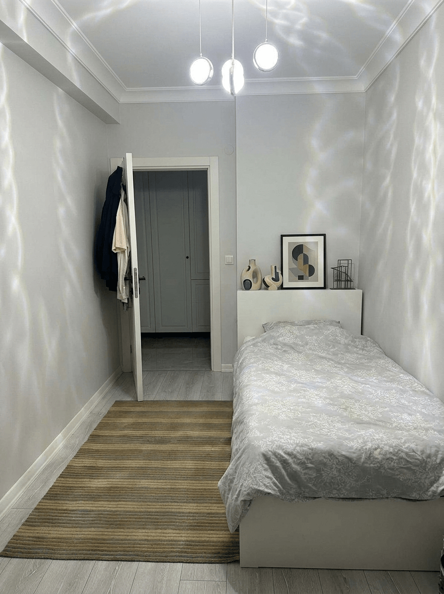 Design interior în stil Minimalism — Dormitor de GenRoom AI