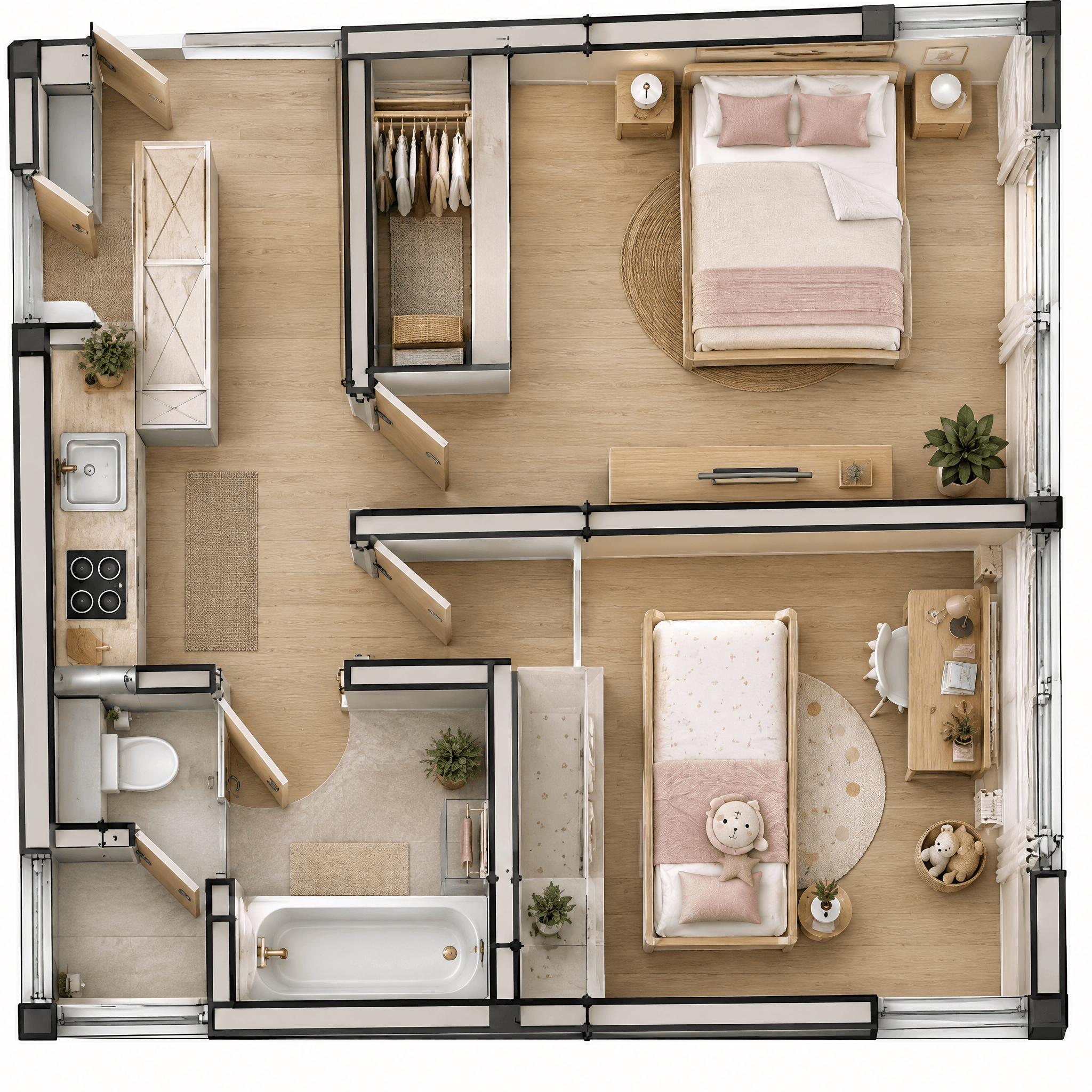 Interior design in Scandinavian style — Living Room by GenRoom AI