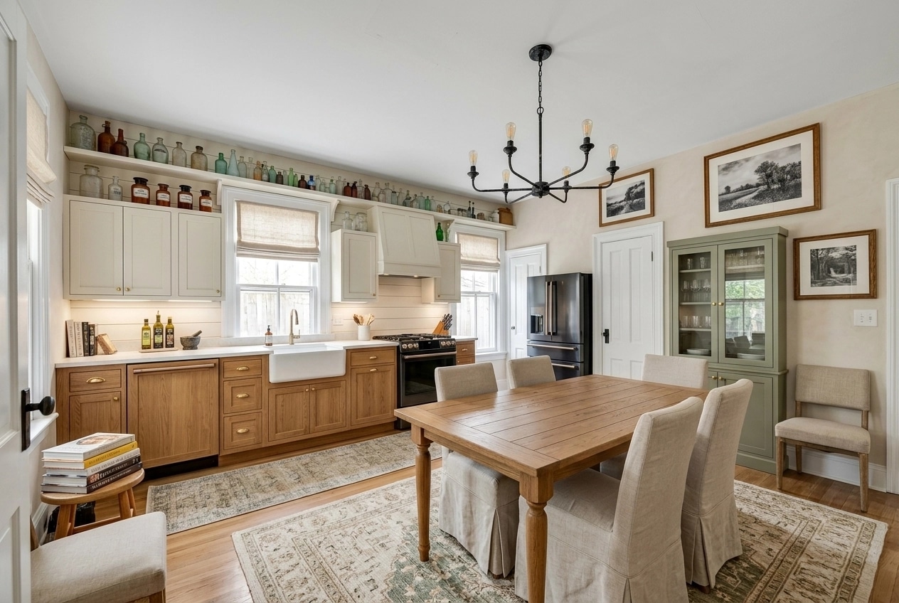 Modern Farmhouse Dapur design — interior photo by GenRoom AI