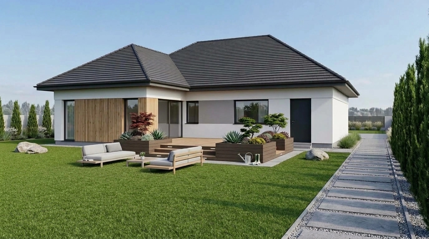 Landscape design in Minimalist Yard style — Yard by GenRoom AI