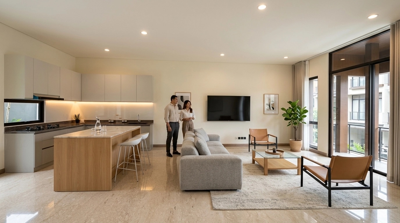 Minimalism Living Room design — interior photo by GenRoom AI