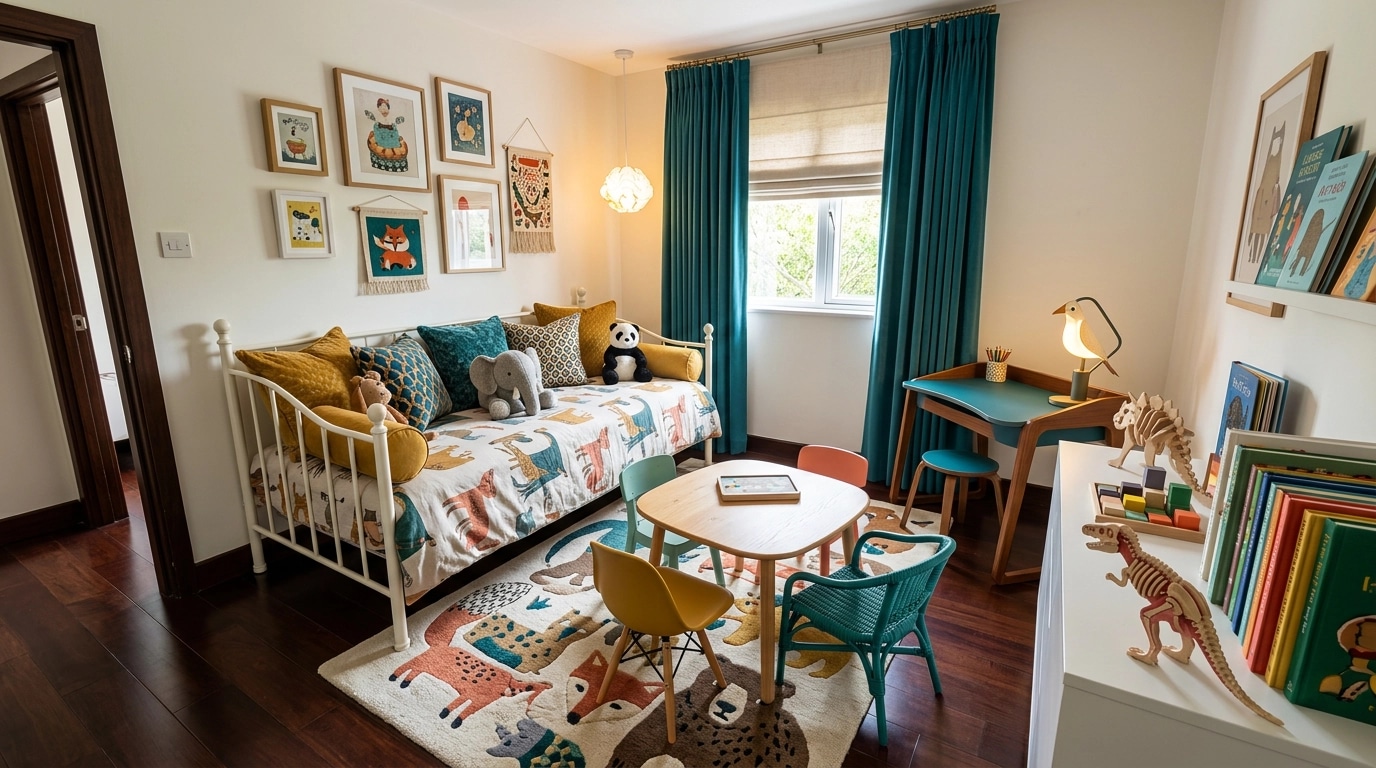Interior design in Eclectic style — Kids Room by GenRoom AI