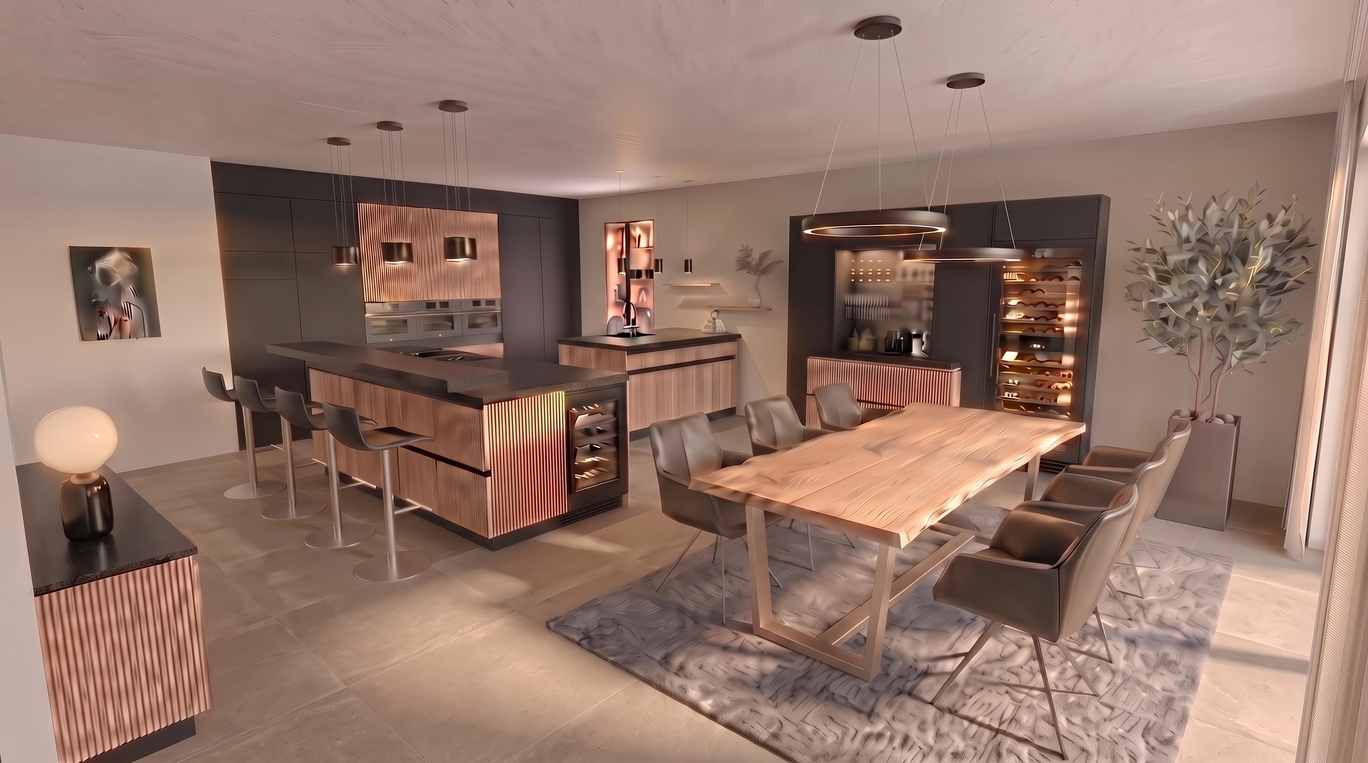 Kitchen interior in no_style style — photo by GenRoom AI