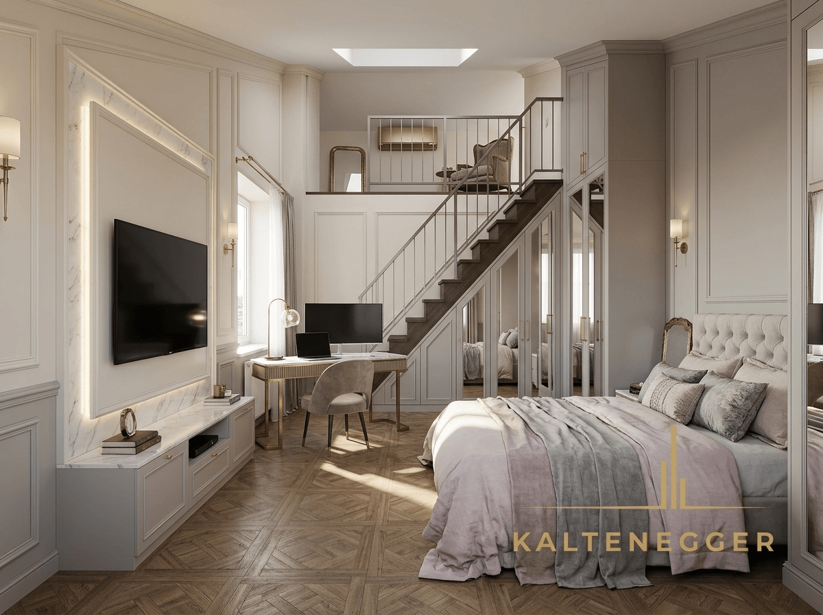 Interior design in French Parisian style — Bedroom by GenRoom AI