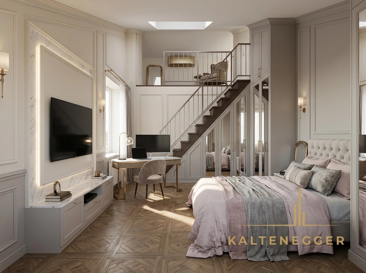 Interior design in French Parisian style — Bedroom by GenRoom AI