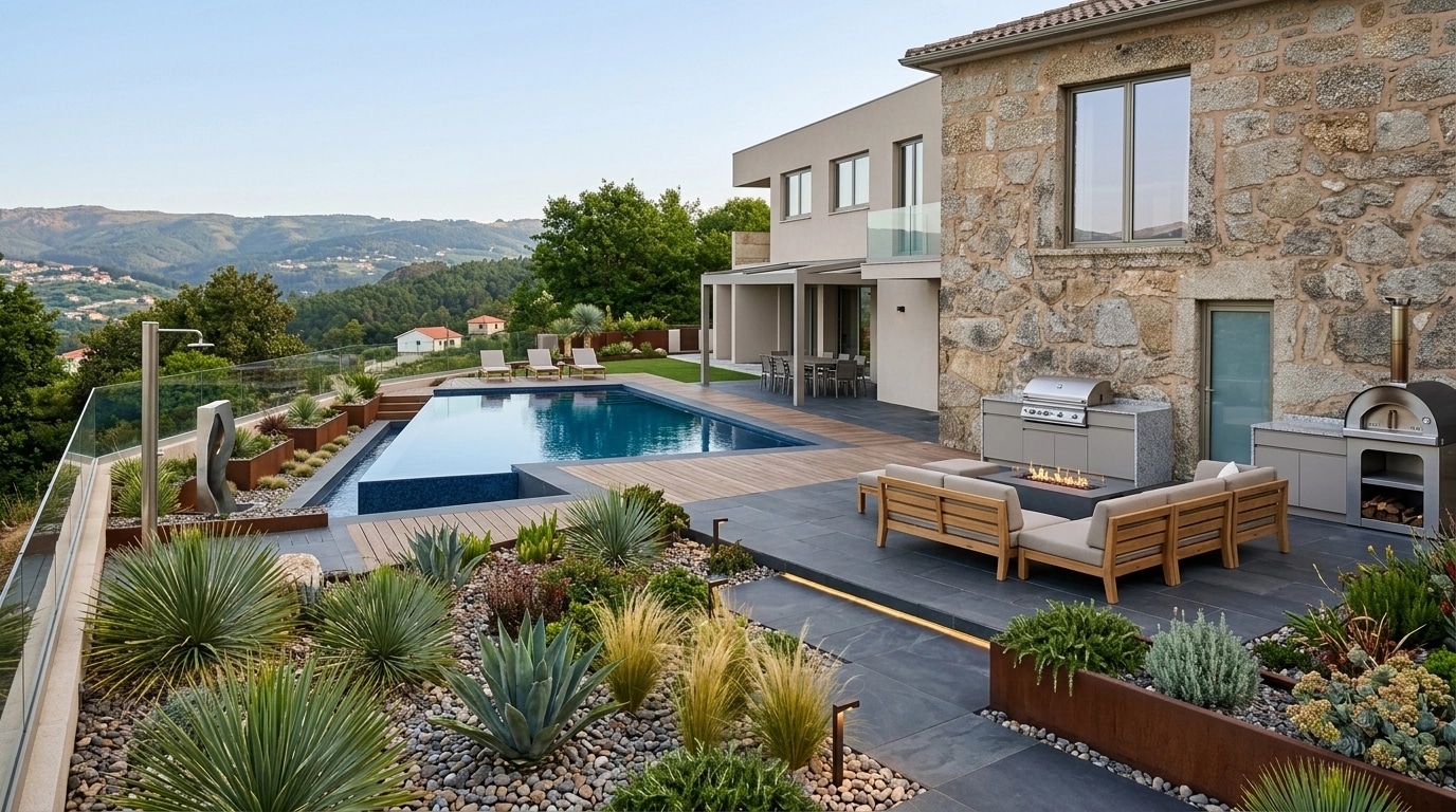 Landscape design in Contemporary Yard style — Yard by GenRoom AI