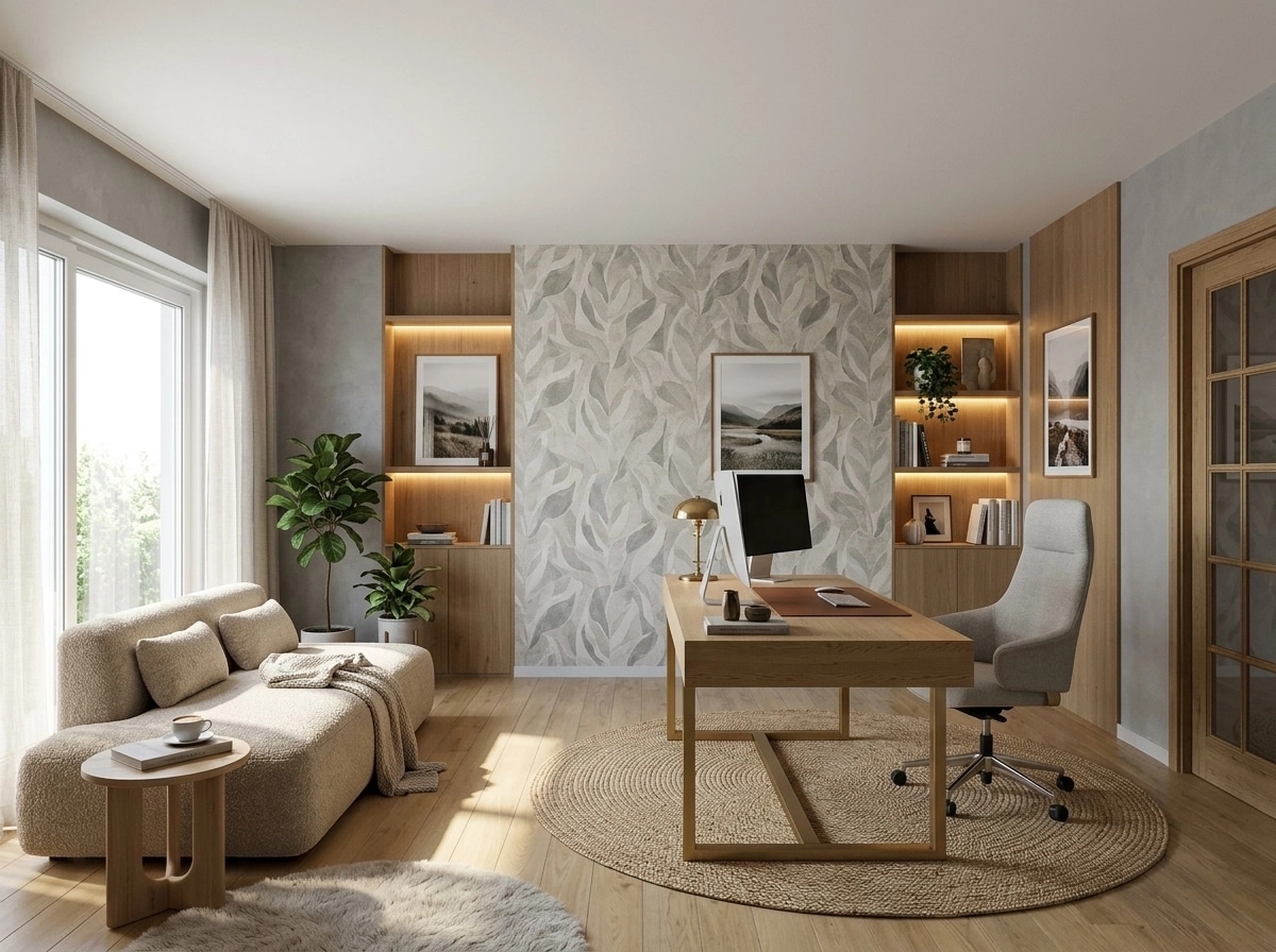 Scandinavian Office design — interior photo by GenRoom AI