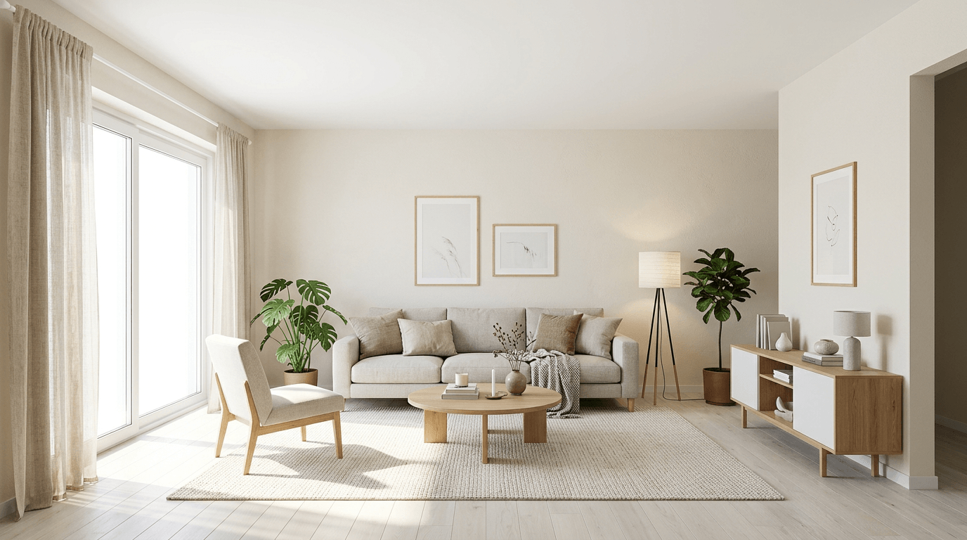 Interior design in Scandinavian style — Living Room by GenRoom AI