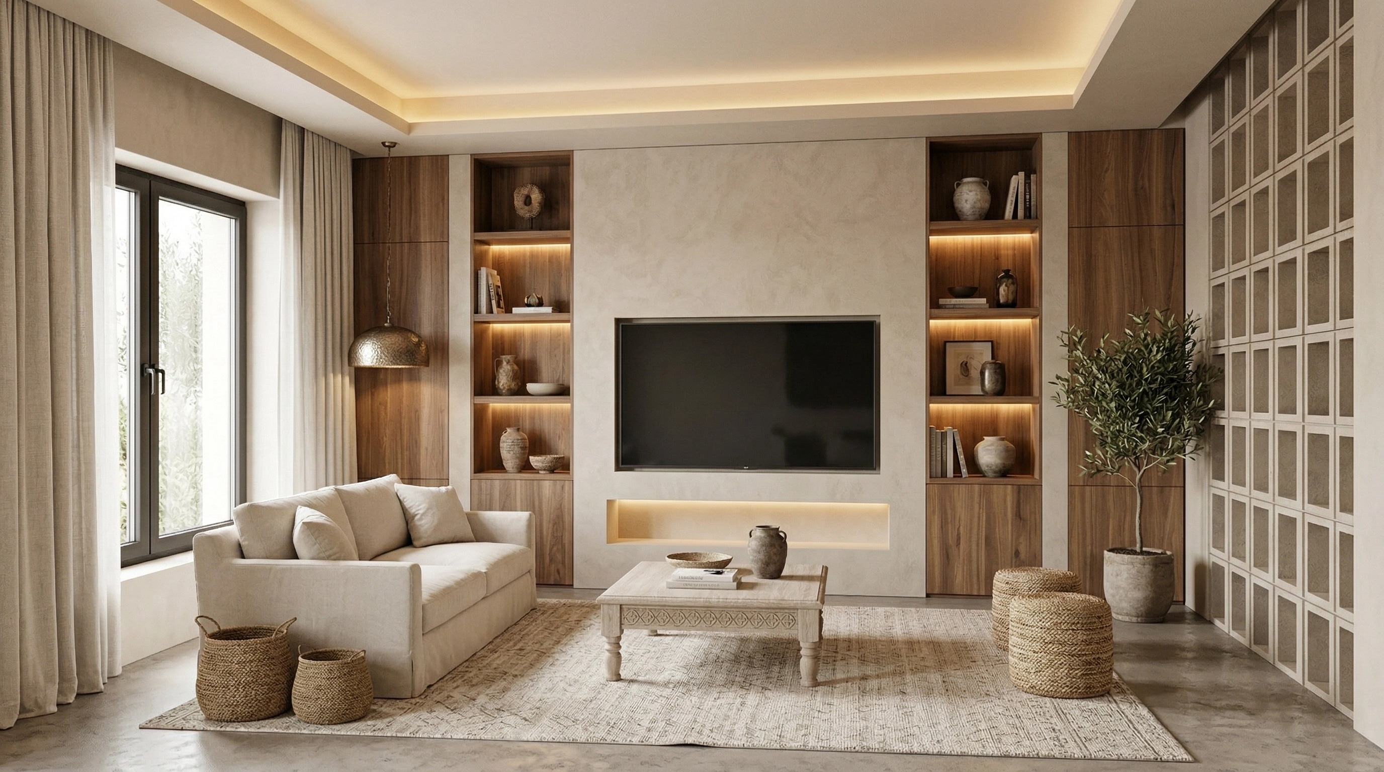 Interior design in Mediterranean style — Living Room by GenRoom AI
