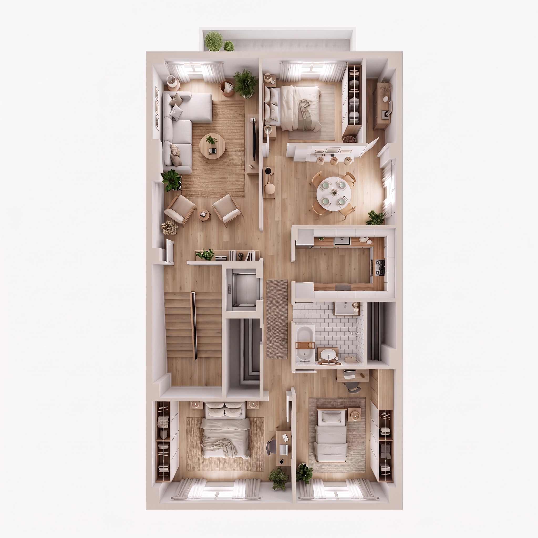 Interior design in Scandinavian style — Living Room by GenRoom AI