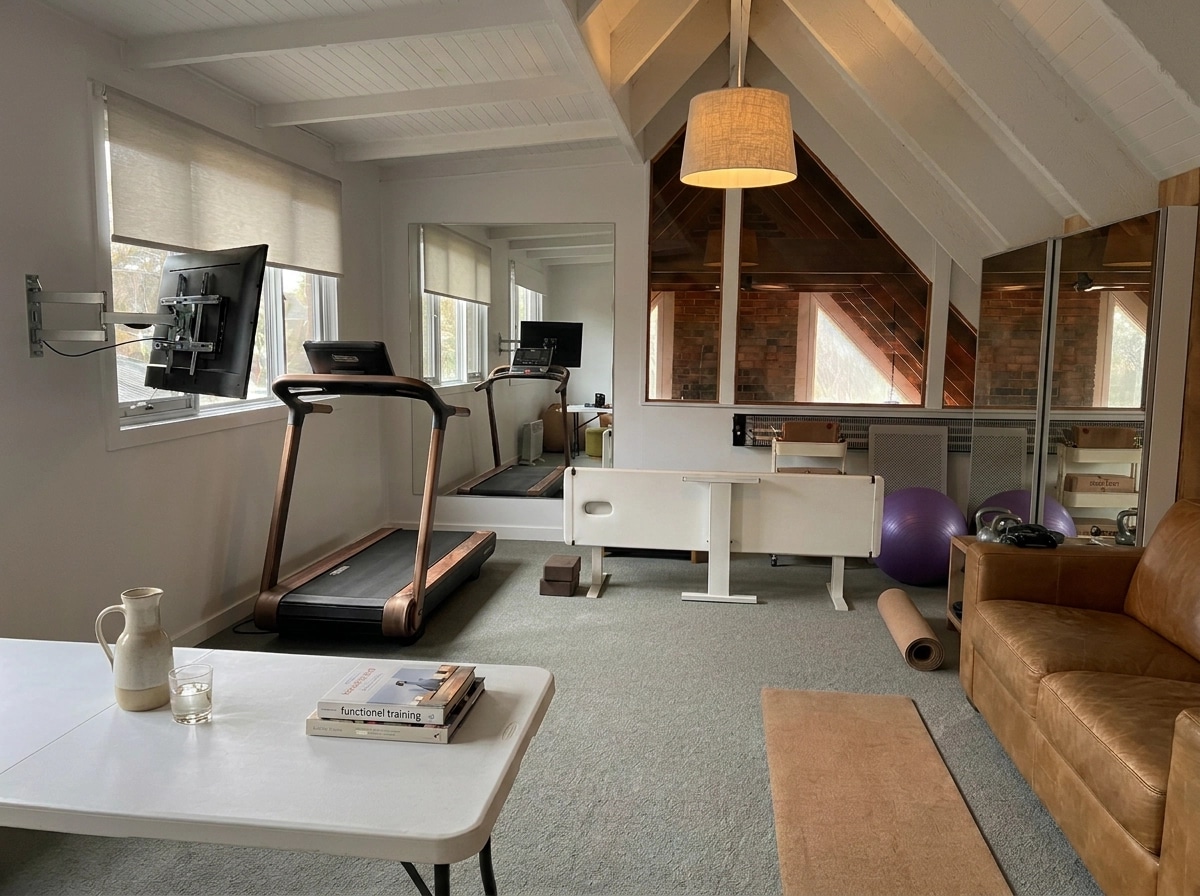 Interior design in Scandinavian style — gym by GenRoom AI