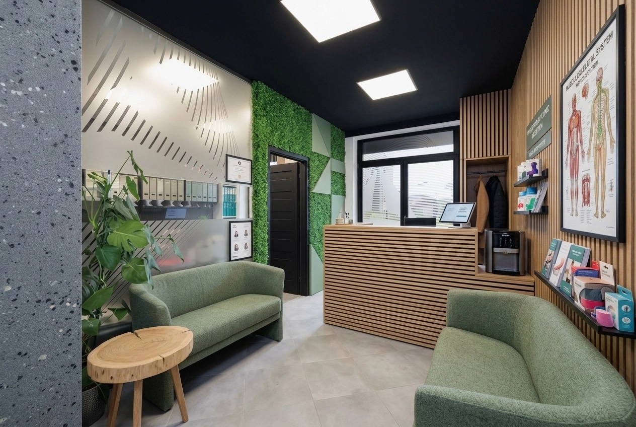 Interior design in Scandinavian style — clinic by GenRoom AI