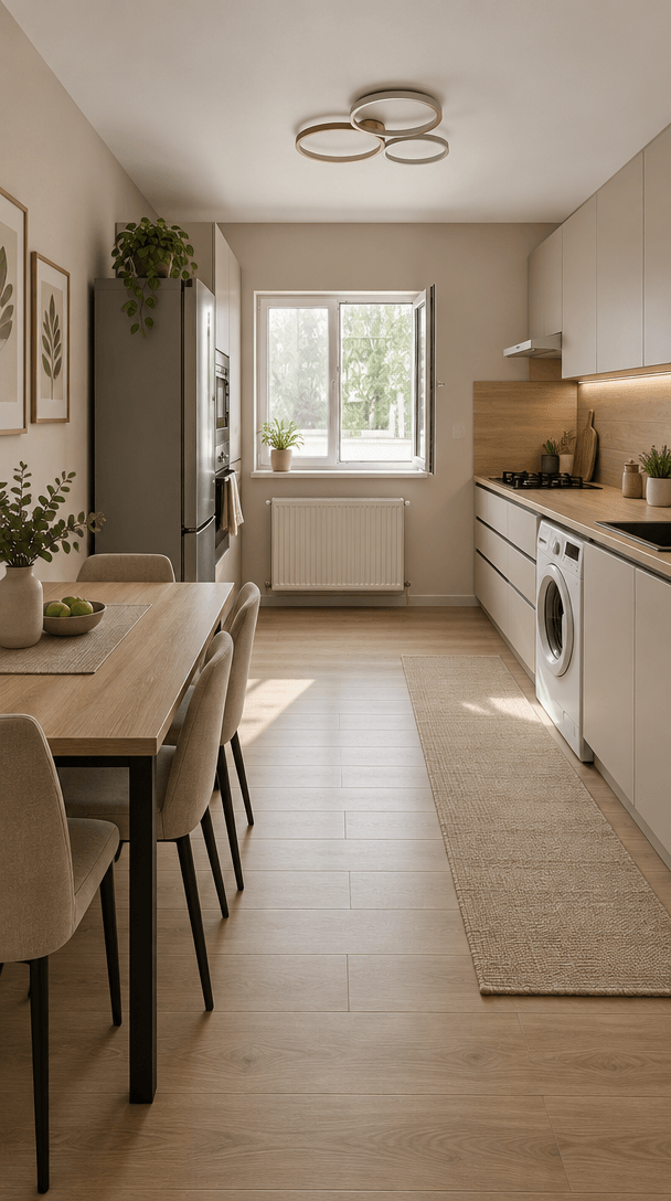 Kitchen interior in Minimalism style — photo by GenRoom AI
