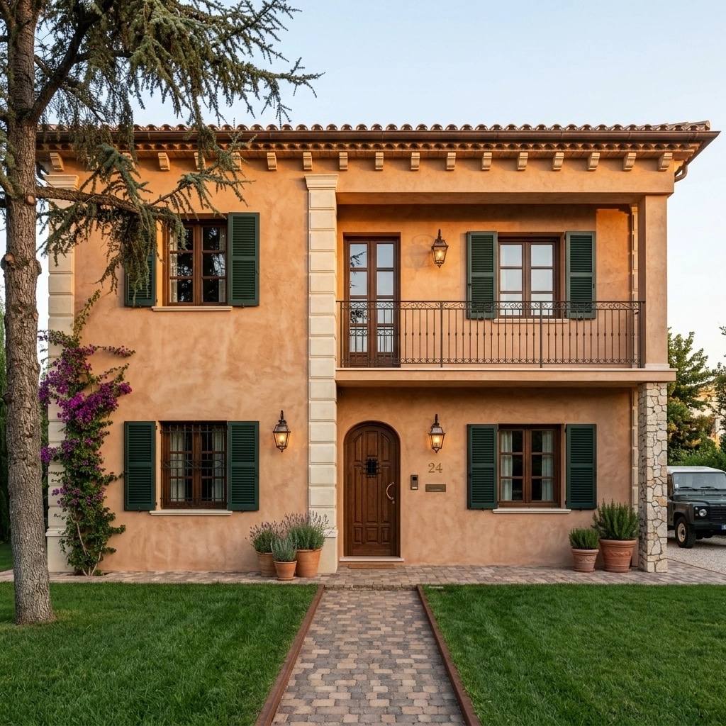 Mediterranean Facade Facade design — facade photo by GenRoom AI