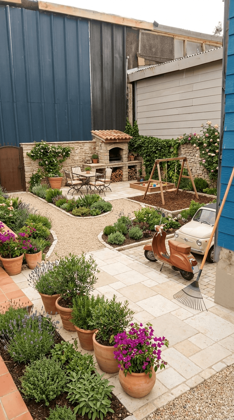 Landscape design in Mediterranean Yard style — Yard by GenRoom AI