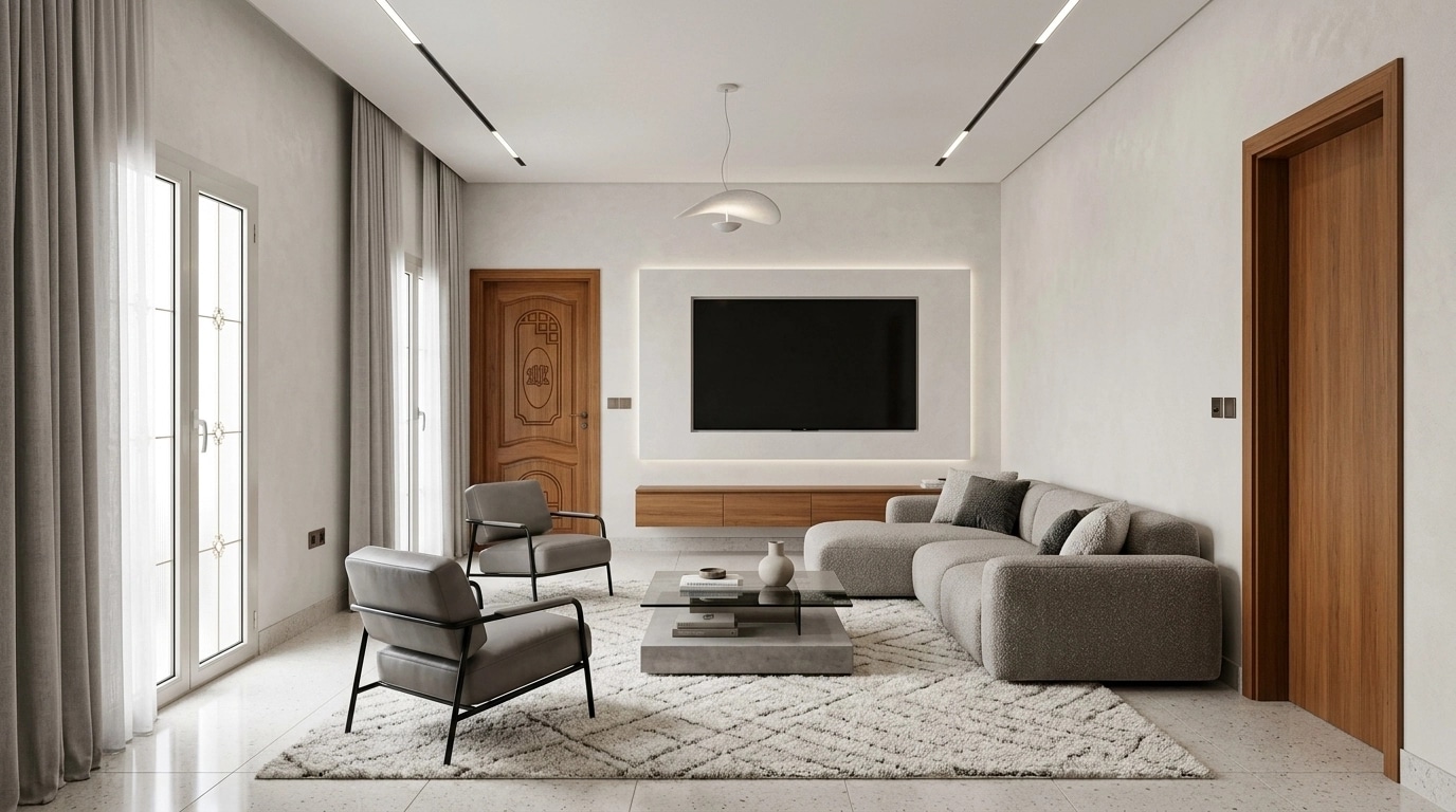 Minimalism Living Room design — interior photo by GenRoom AI