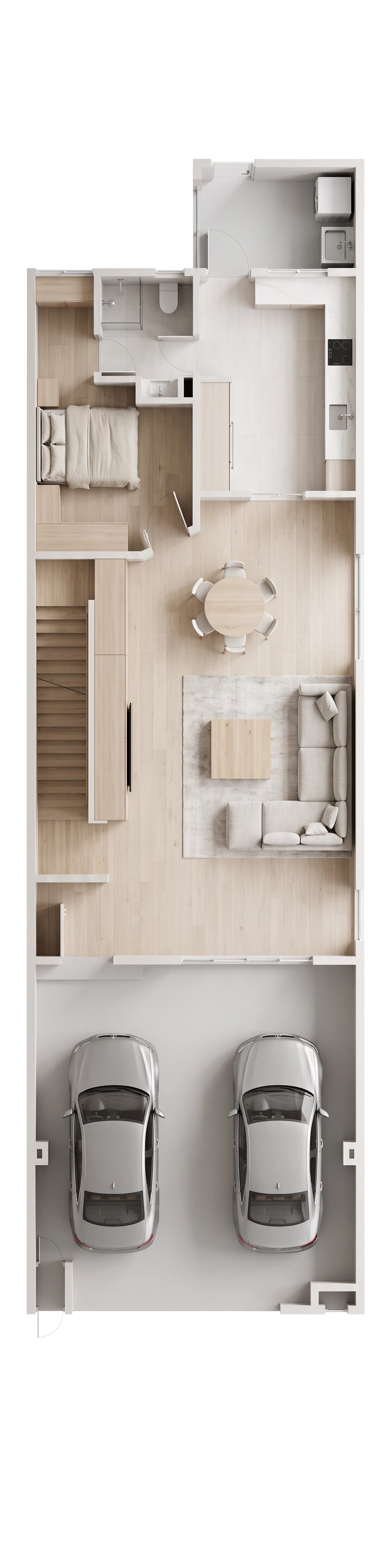 Interior design in Minimalism style — Living Room by GenRoom AI