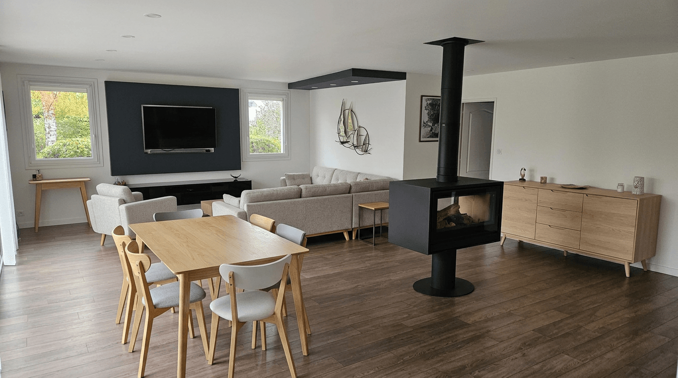 Interior design in Scandinavian style — Living Room by GenRoom AI