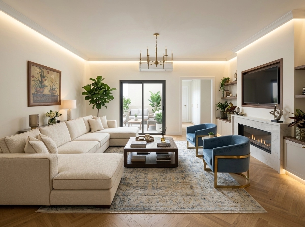 Interior design in Transitional style — Living Room by GenRoom AI