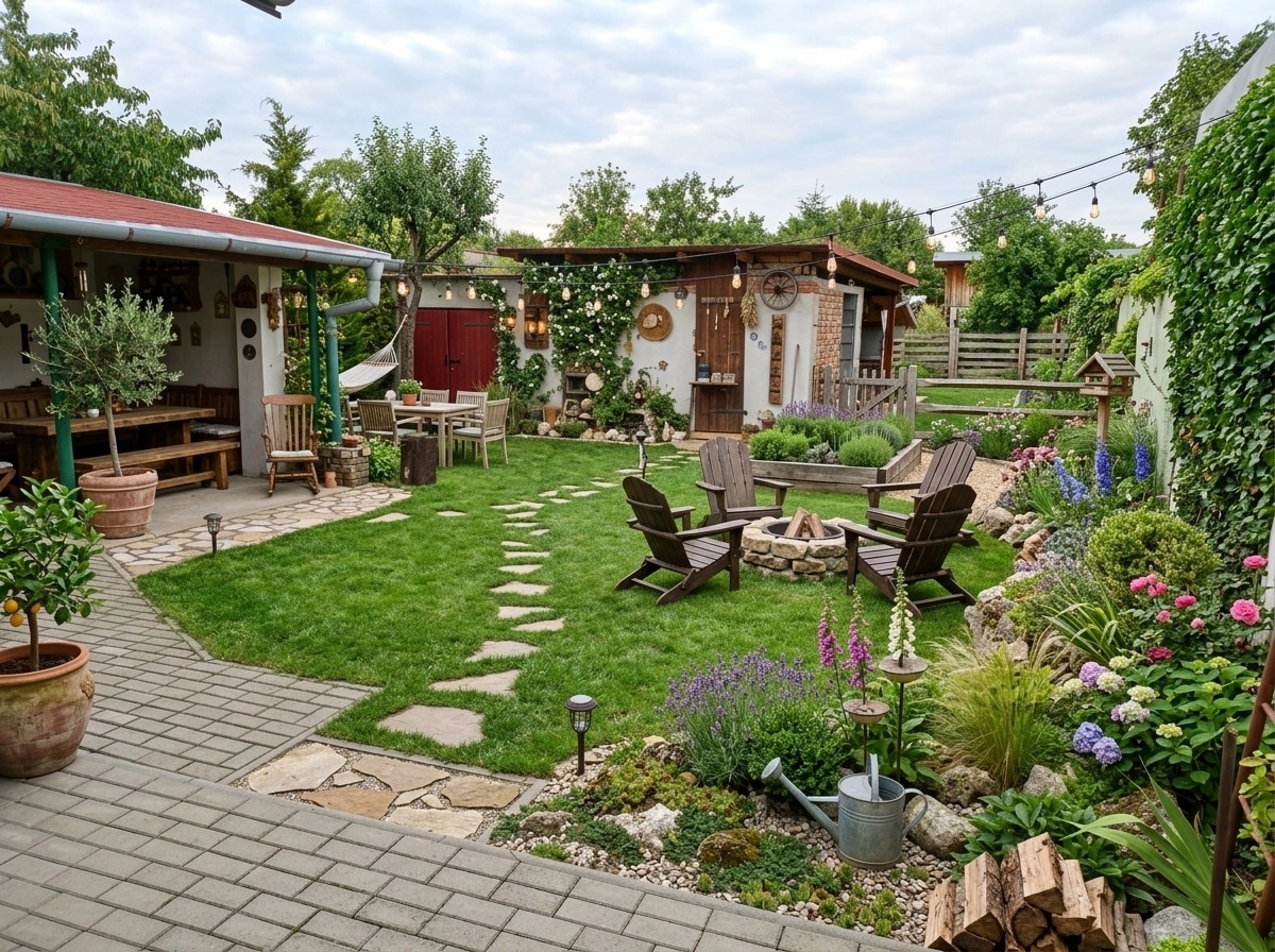 Country Rustic Garden Yard design — yard photo by GenRoom AI