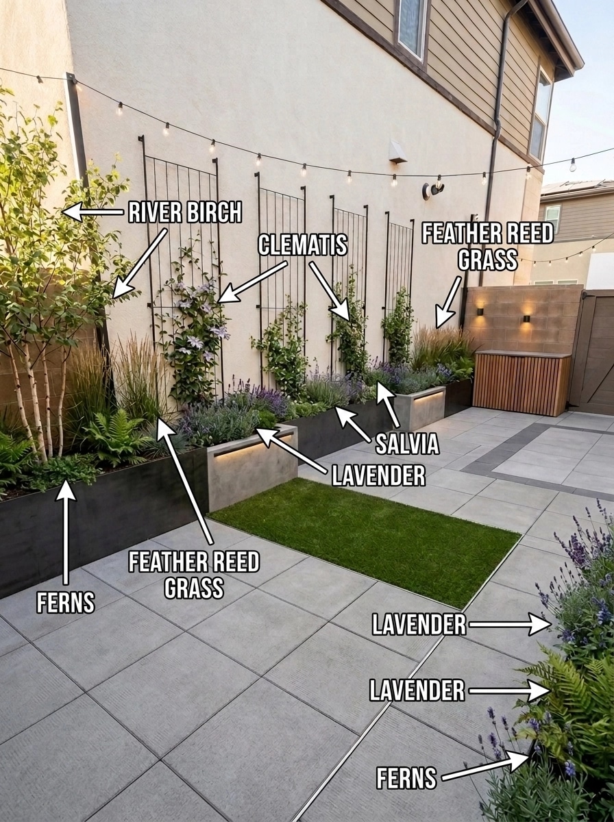 Landscape design in Scandinavian Garden style — Yard by GenRoom AI