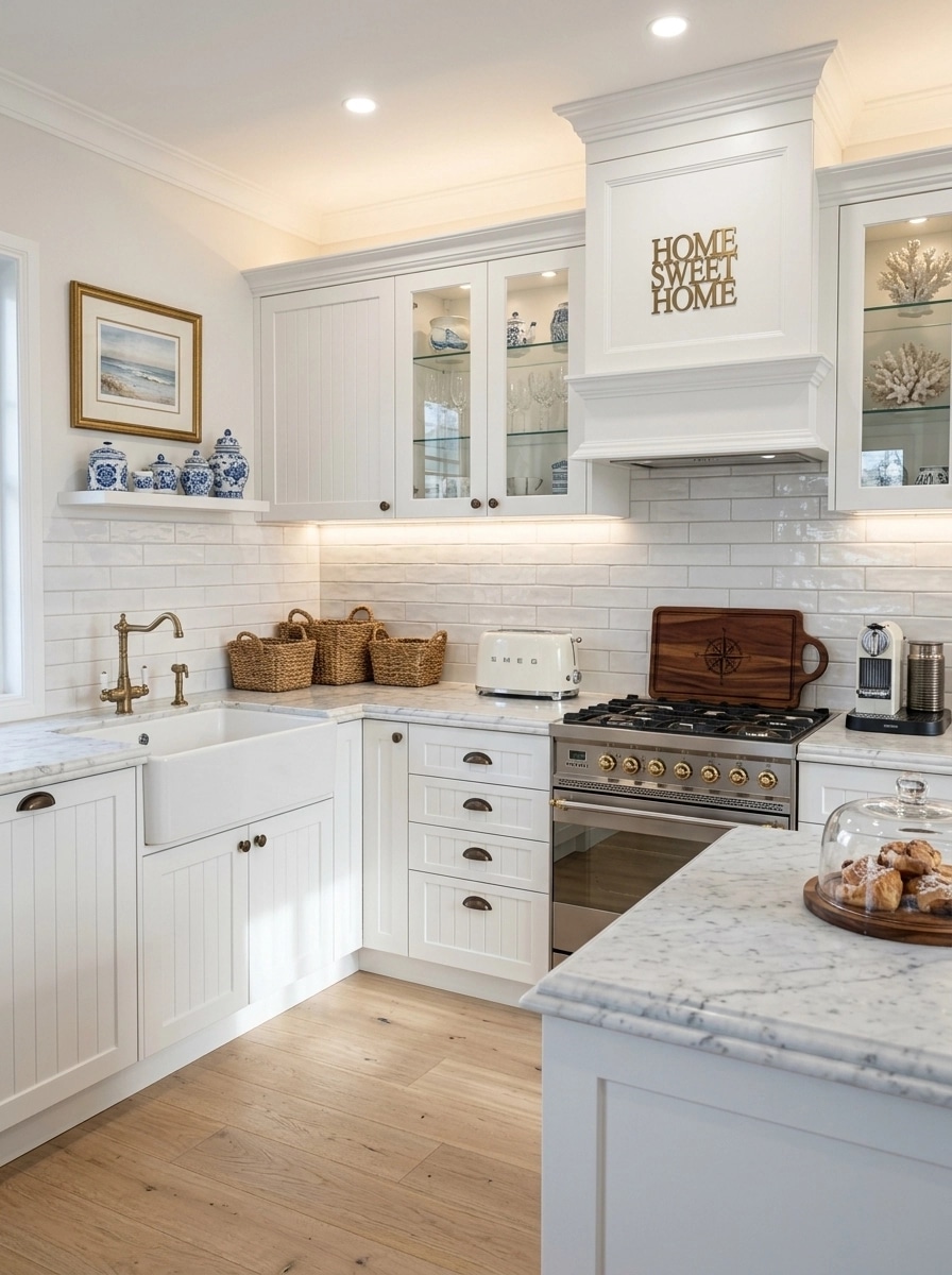 Interior design in Coastal / Hamptons style — Kitchen by GenRoom AI