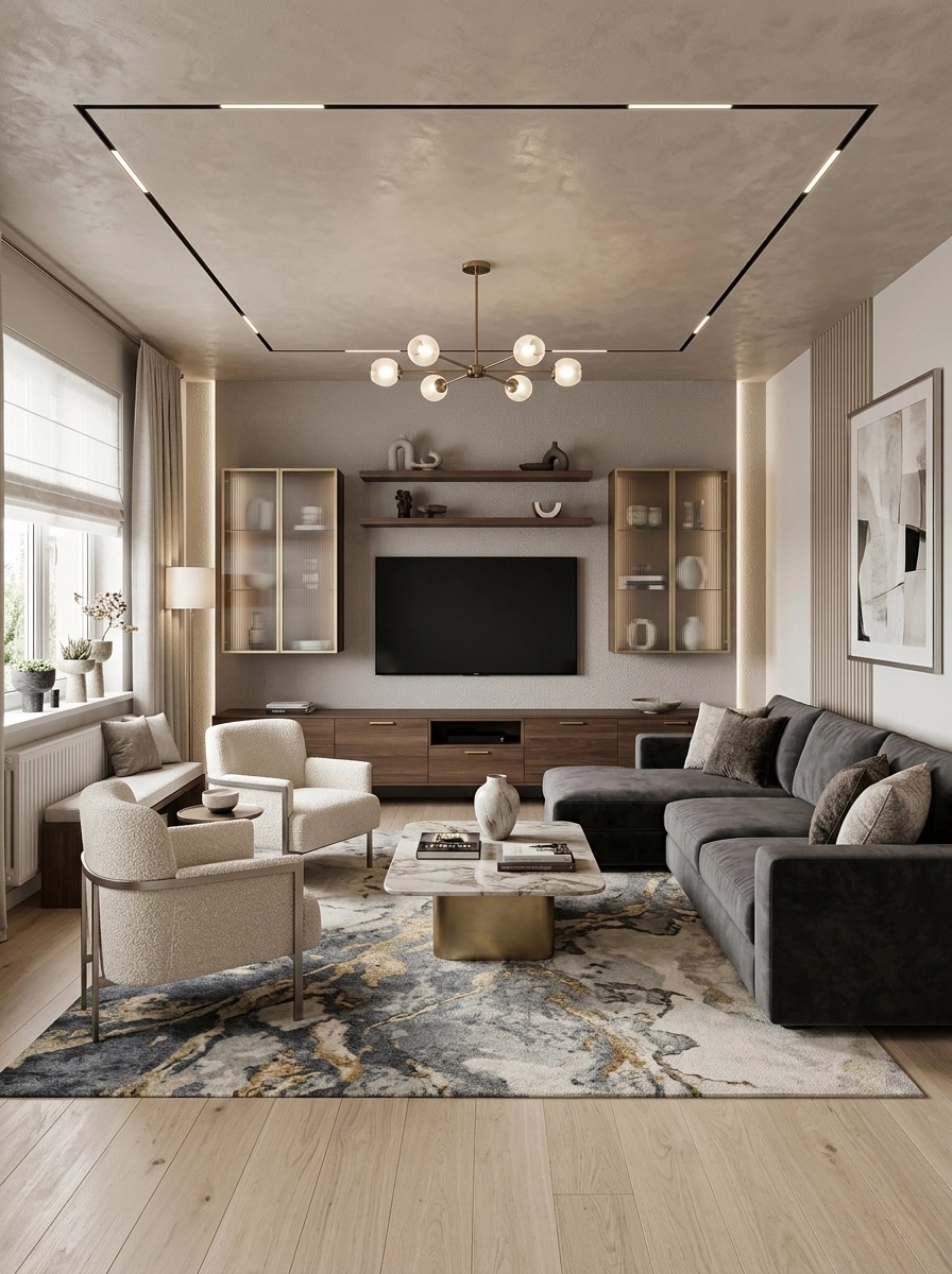 Interior design in Contemporary style — Living Room by GenRoom AI