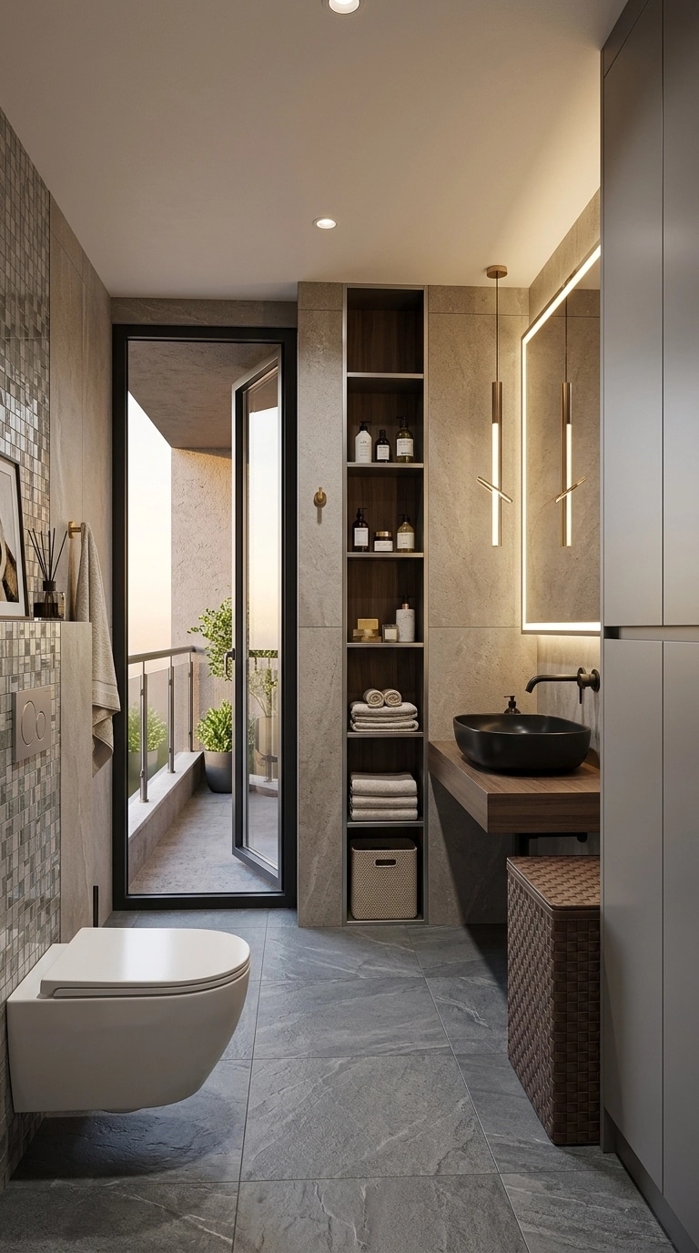 Bathroom interior in Contemporary style — photo by GenRoom AI