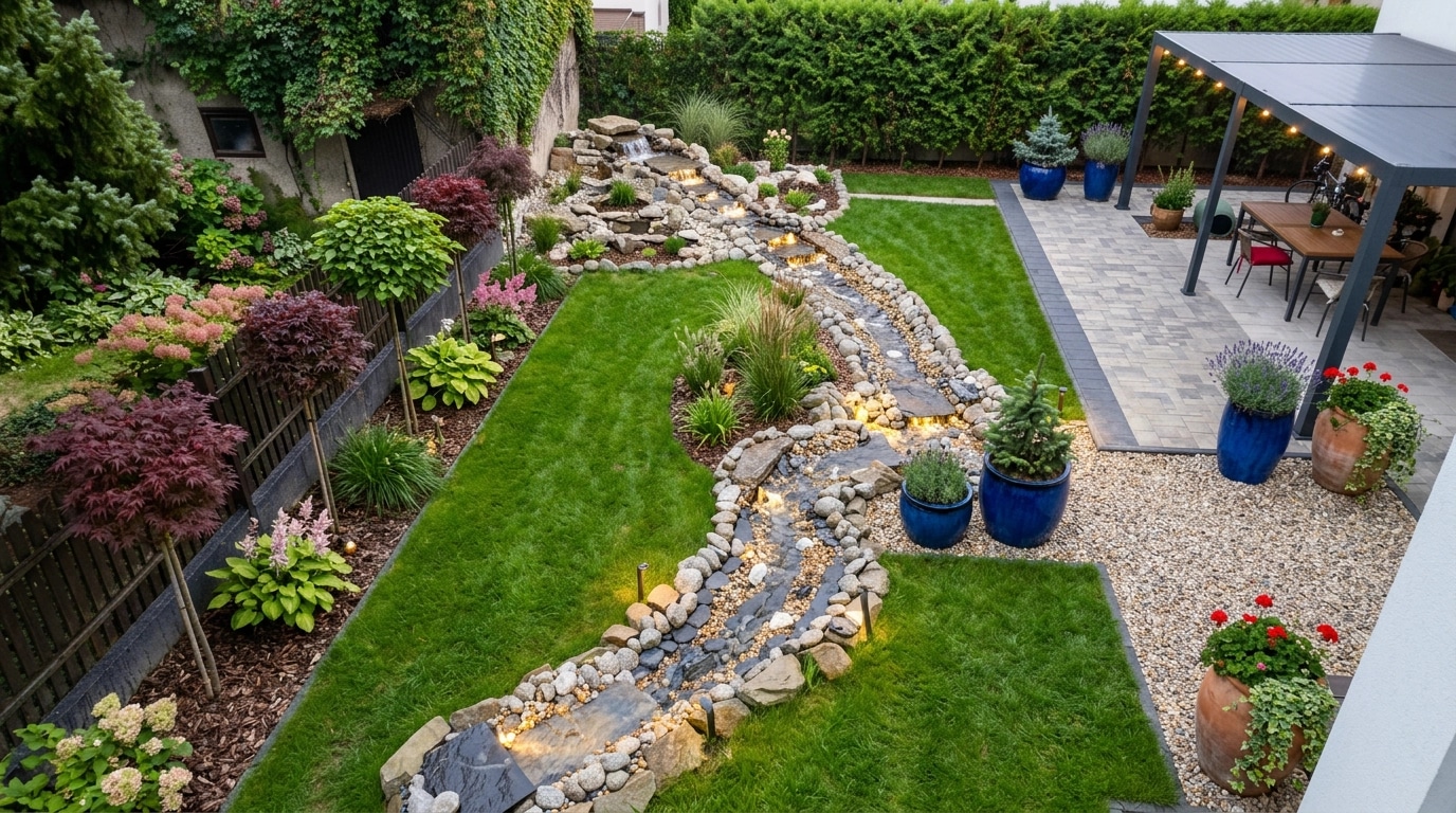 Yard design in no_style style — photo by GenRoom AI