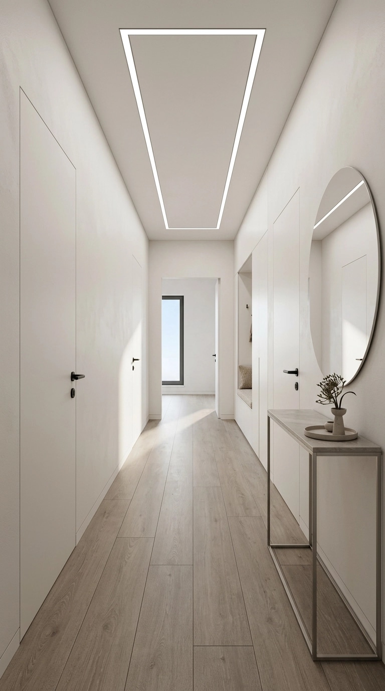 Hallway interior in Minimalism style — photo by GenRoom AI