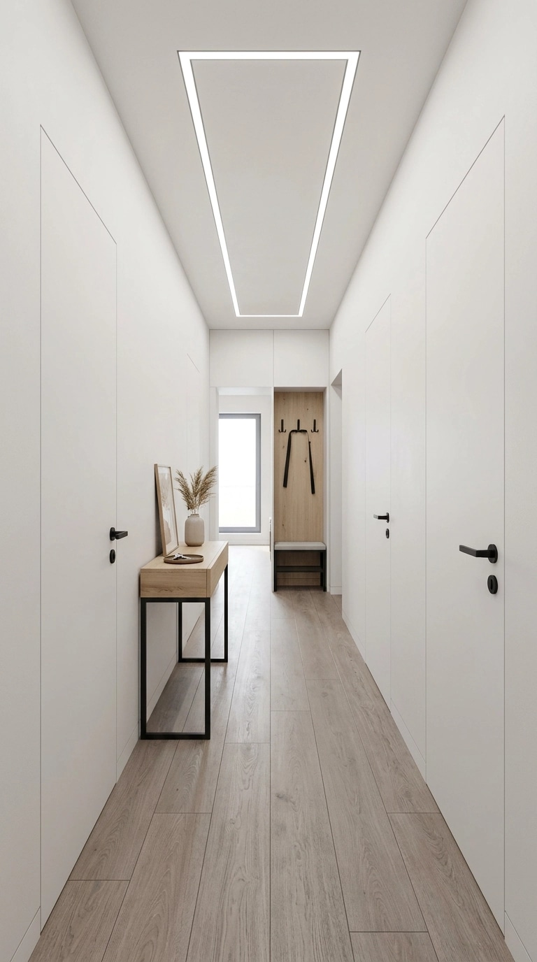 Hallway interior in Scandinavian style — photo by GenRoom AI