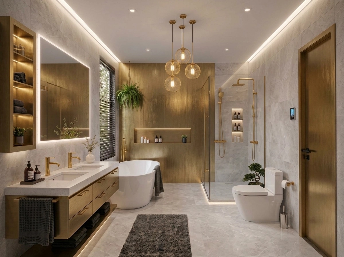 Bathroom interior in Contemporary style — photo by GenRoom AI